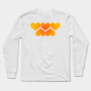 Hearts, Hearts, Hearts - Orange You Glad to See Me Long Sleeve T-Shirt